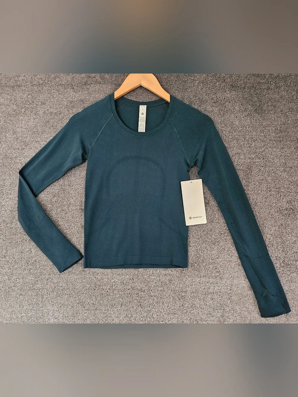NWT Lululemon Swiftly Tech LS 2.0 Race Length Storm Teal Mesh Top Size 2